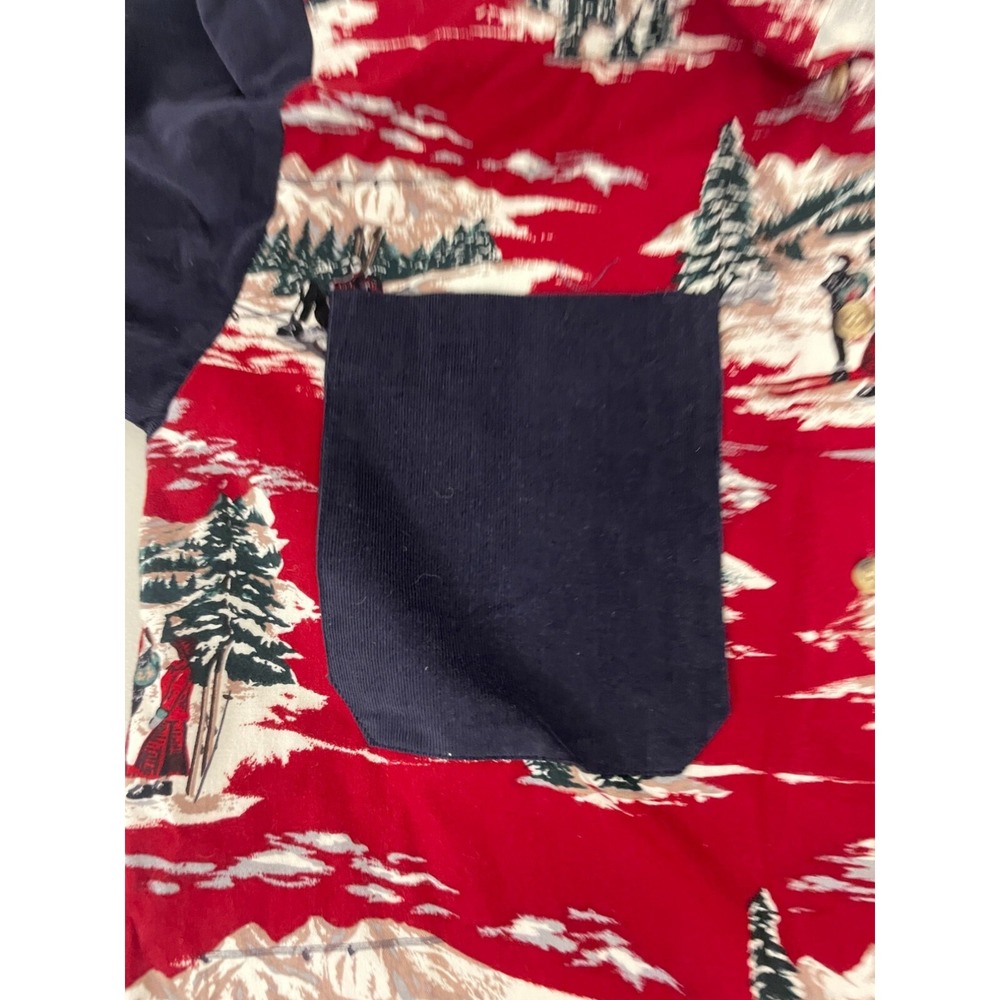 Sportables Button Up Shirt Winter Snow Scene Vintage Women's Small - Picture 5 of 8